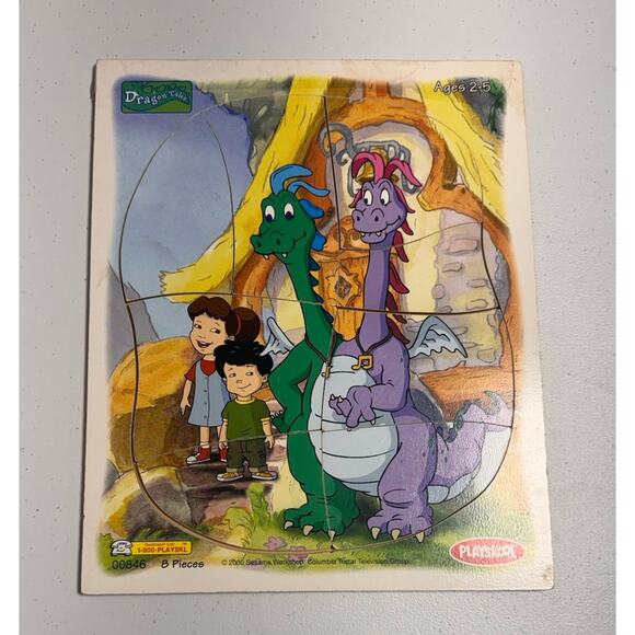 Vintage Playskool 2000 Dragon Tales Puzzle 8pc - Picture 1 of 3